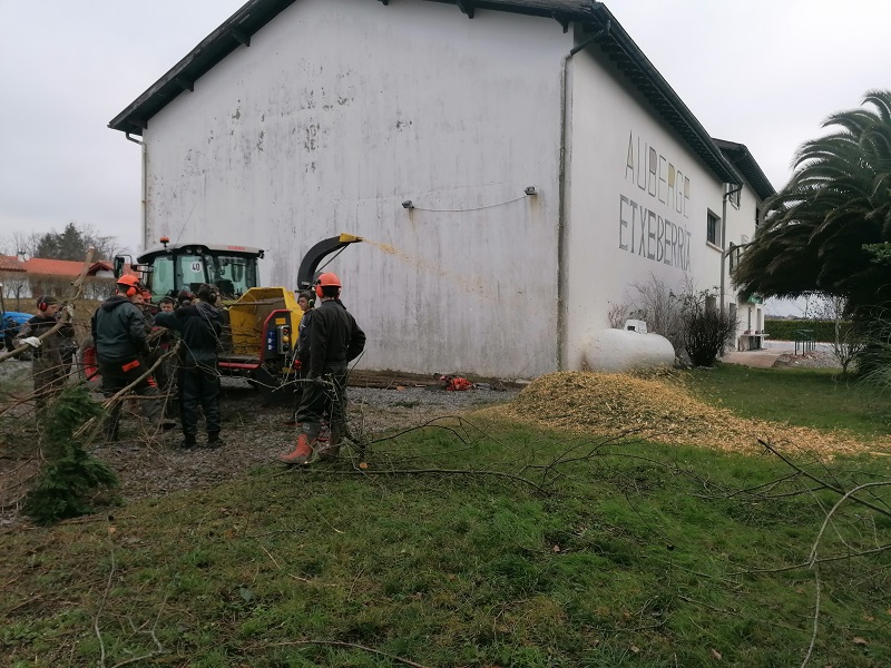 Chantier à l'auberge Etxeberria