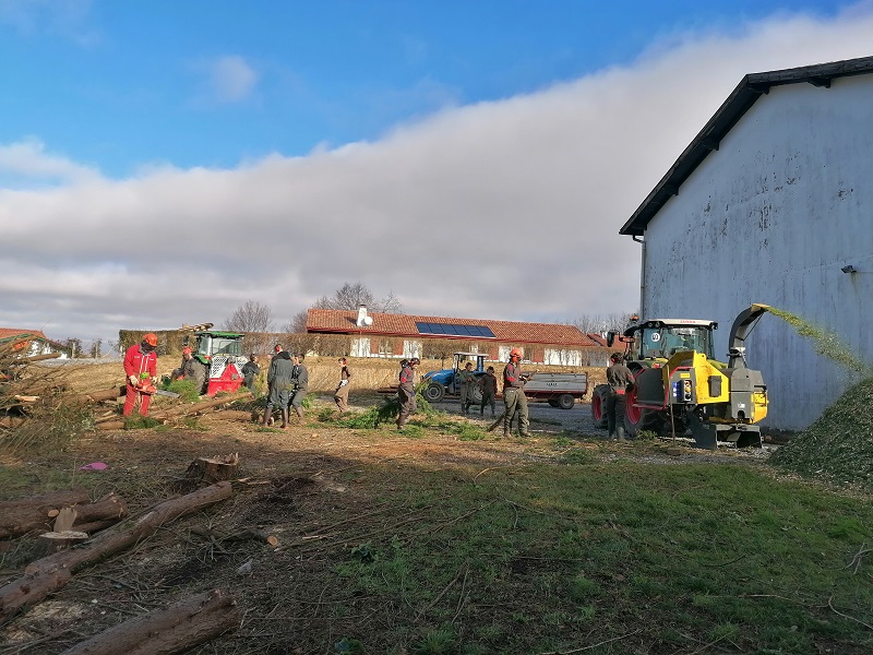 Chantier à l'auberge Etxeberria