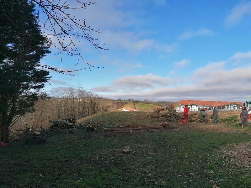 Chantier à l'auberge Etxeberria